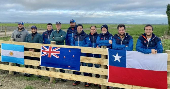The Chile group with dairy farmer, Carlos Cuadrado who is originally from Argentina